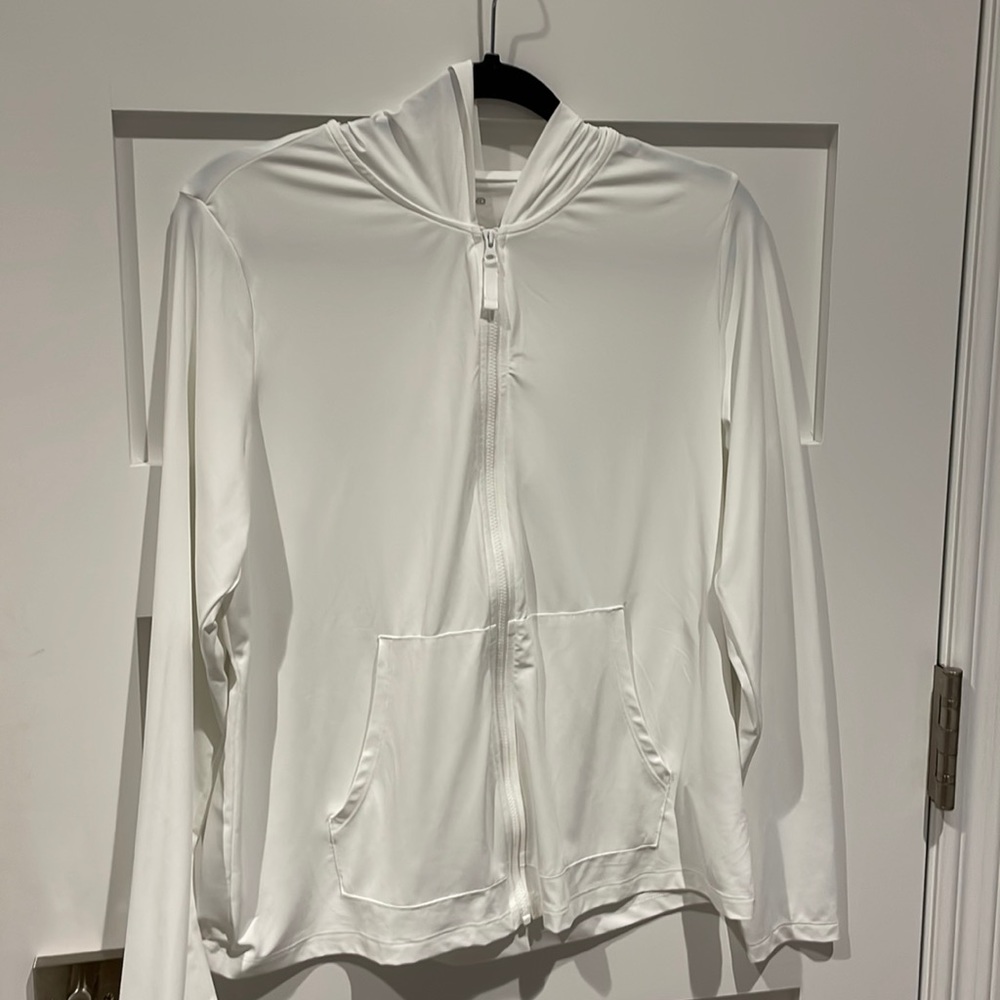 Land’s End SPF ladies zip jacket, medium white